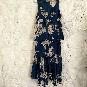 Nicole Farhi floral print matching top & skirt